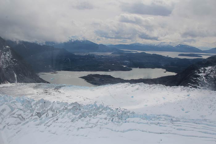 helkoptervlucht van juneau naar mendenhall gletsjer