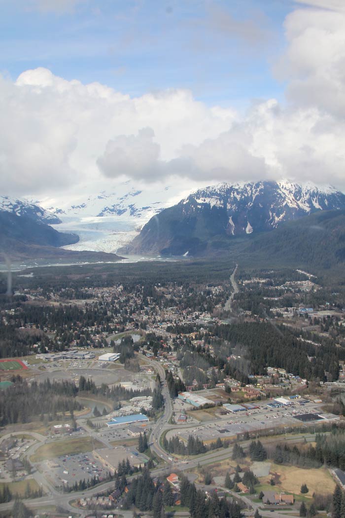 helkoptervlucht van juneau naar mendenhall gletsjer