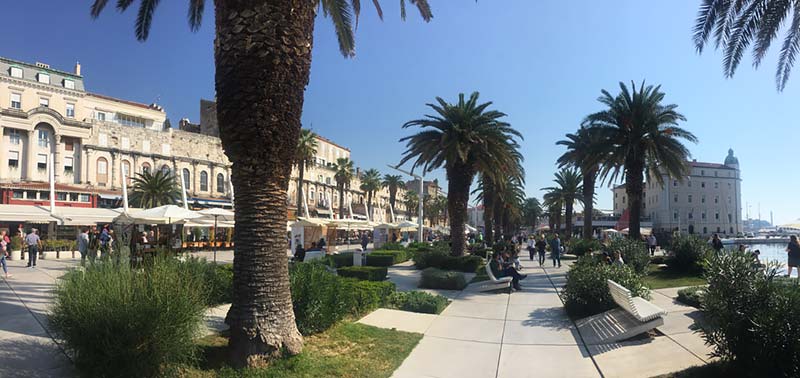 De boulevard in Split, Kroatië