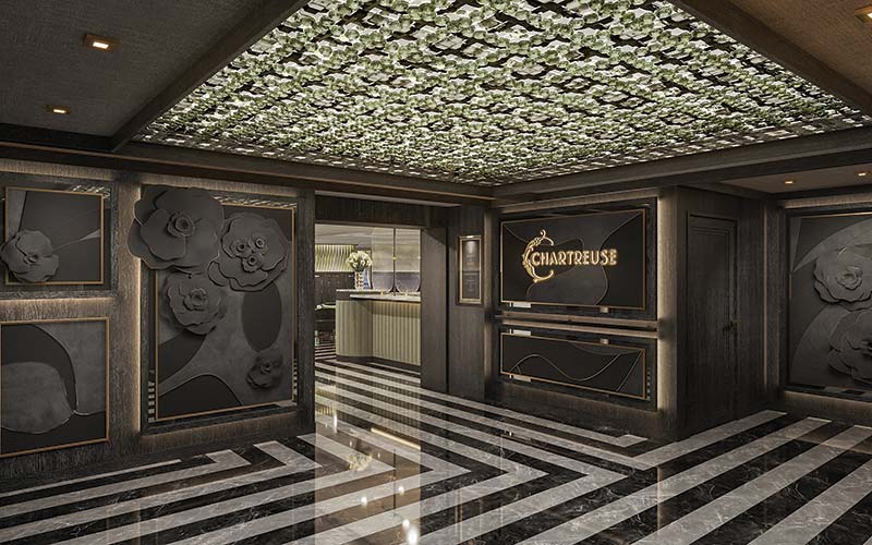 chartreuse frans specialiteitenrestaurant op cruiseschip seven seas grandeur van regent seven seas cruises