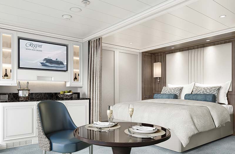 superior suite op cruiseschip seven seas grandeur van regent seven seas cruises