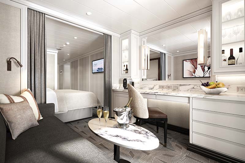 veranda suite op cruiseschip seven seas grandeur van regent seven seas cruises