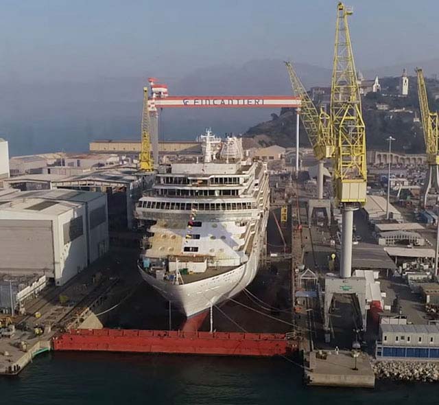 Regent Seven Seas Grandeur float out Fincantieri