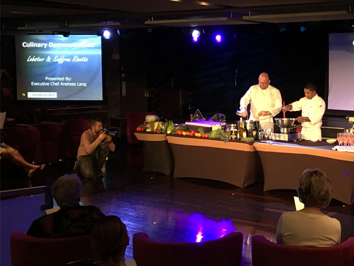 Seabourn kookdemonstratie: Risotto met kreeft